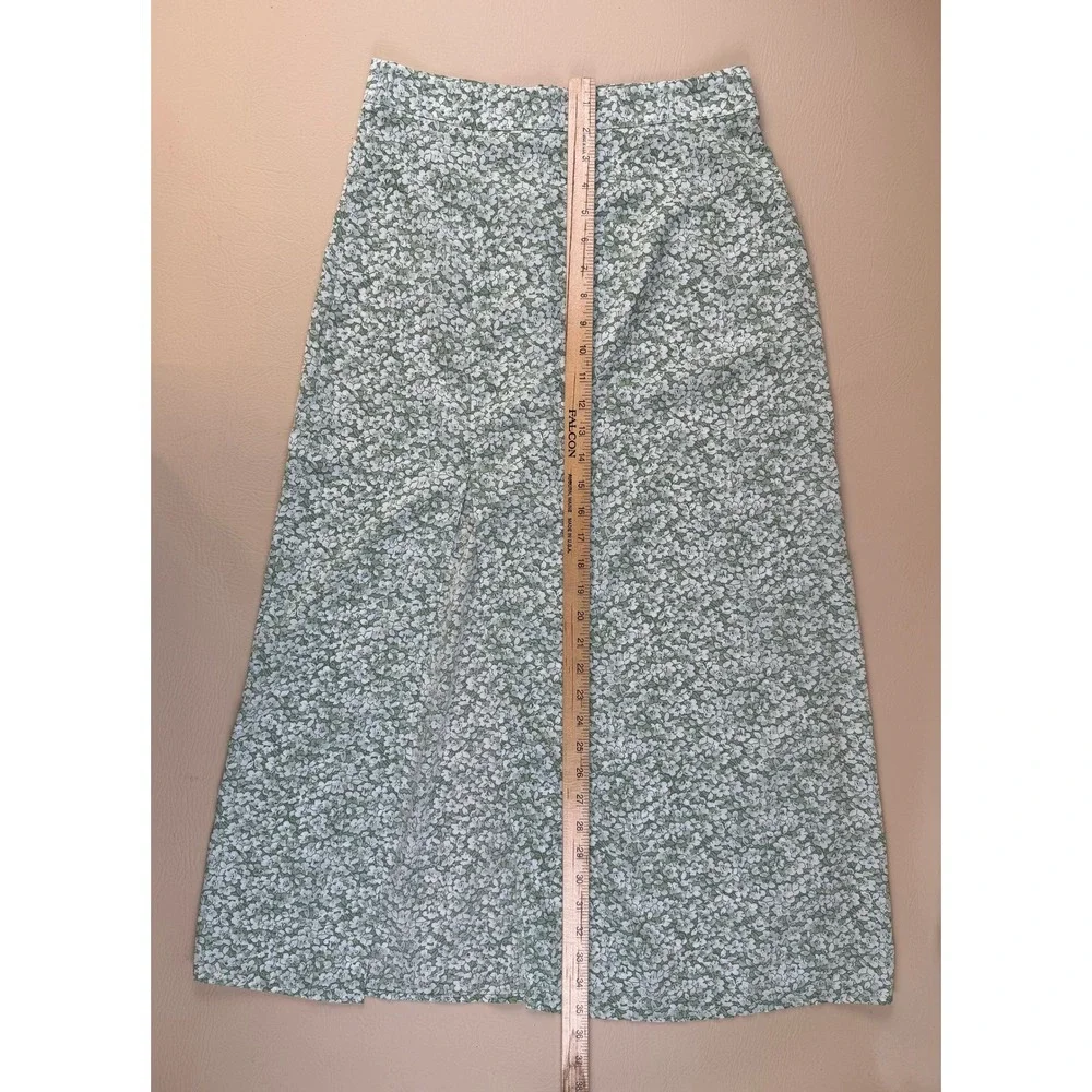 Cottagecore Floral‎ Midi Skirt Ditsy Print Slit Size M Unbranded